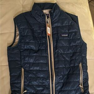 Patagonia Small Mens Winter Vests Outerwear Fleece Lined Puffer Vest Warm Casual